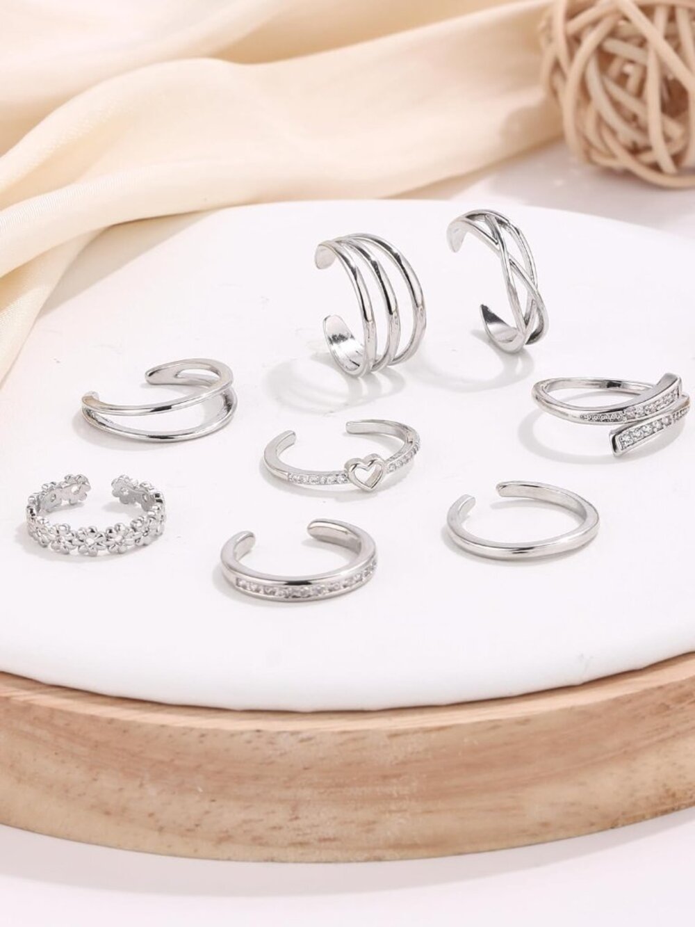 8 Pcs Toe Rings for Women - Picture 6 of 6